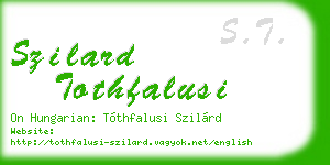 szilard tothfalusi business card